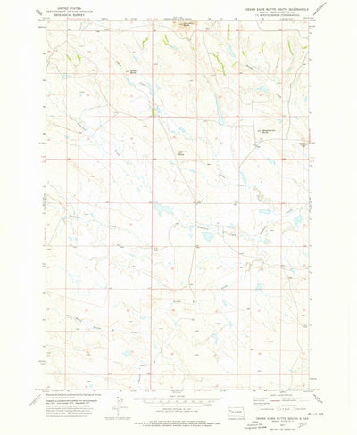 United States Geological Survey Deers Ears Butte South, SD (1977, 24000-Scale) digital map