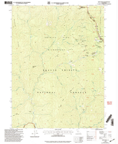 United States Geological Survey Dees Peak, CA (1998, 24000-Scale) digital map