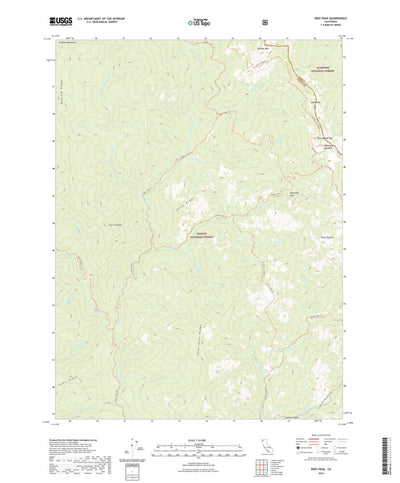 United States Geological Survey Dees Peak, CA (2022, 24000-Scale) digital map
