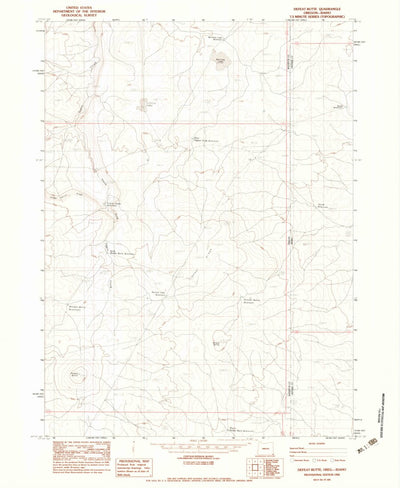 United States Geological Survey Defeat Butte, OR-ID (1982, 24000-Scale) digital map