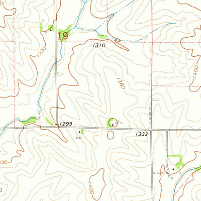 United States Geological Survey Defiance, IA (1971, 24000-Scale) digital map