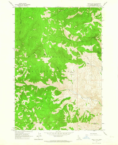 United States Geological Survey Degan Mountain, ID (1962, 24000-Scale) digital map