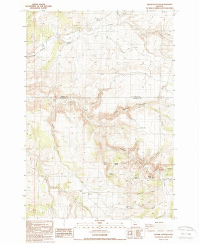 United States Geological Survey Degner Canyon, OR (1987, 24000-Scale) digital map