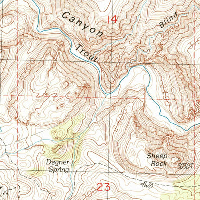 United States Geological Survey Degner Canyon, OR (1987, 24000-Scale) digital map