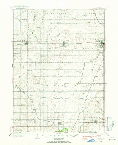 United States Geological Survey Dekalb, IL (1934, 62500-Scale) digital map