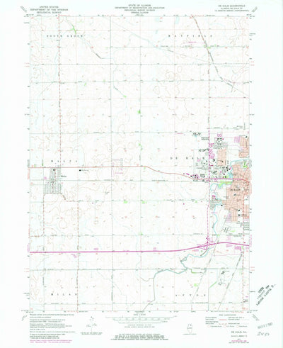 United States Geological Survey Dekalb, IL (1971, 24000-Scale) digital map