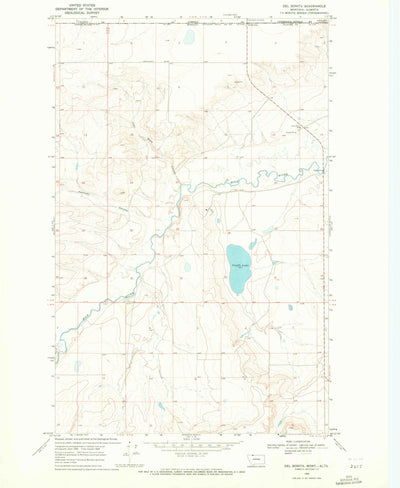 United States Geological Survey Del Bonita, MT (1968, 24000-Scale) digital map