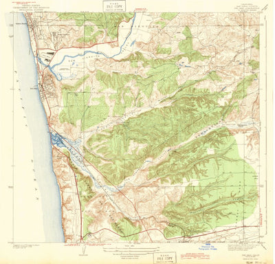 United States Geological Survey Del Mar, CA (1943, 31680-Scale) digital map