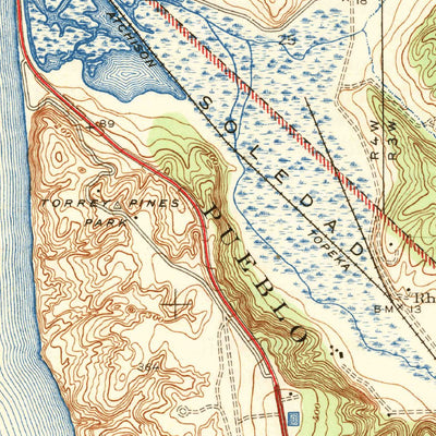 United States Geological Survey Del Mar, CA (1943, 31680-Scale) digital map