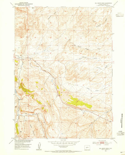 United States Geological Survey Del Monte Ridge, WY (1953, 24000-Scale) digital map
