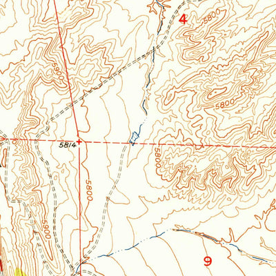 United States Geological Survey Del Monte Ridge, WY (1953, 24000-Scale) digital map