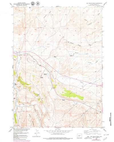 United States Geological Survey Del Monte Ridge, WY (1958, 24000-Scale) digital map