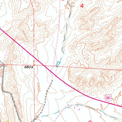 United States Geological Survey Del Monte Ridge, WY (1958, 24000-Scale) digital map
