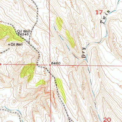United States Geological Survey Del Monte Ridge, WY (1958, 24000-Scale) digital map