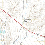 United States Geological Survey Del Monte Ridge, WY (2021, 24000-Scale) digital map
