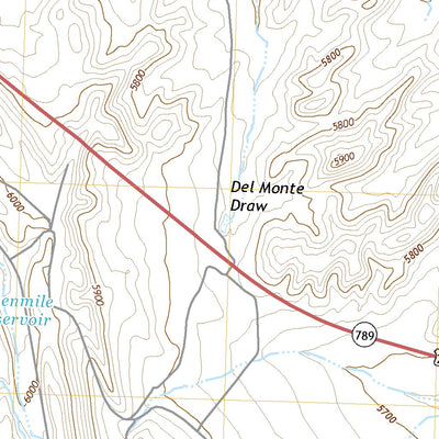 United States Geological Survey Del Monte Ridge, WY (2021, 24000-Scale) digital map
