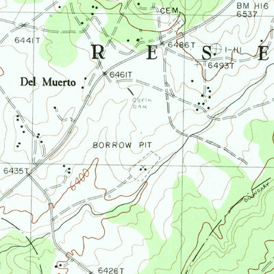 United States Geological Survey Del Muerto, AZ (1982, 24000-Scale) digital map