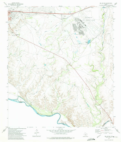 United States Geological Survey Del Rio SE, TX (1972, 24000-Scale) digital map