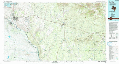 United States Geological Survey Del Rio, TX (1986, 100000-Scale) digital map