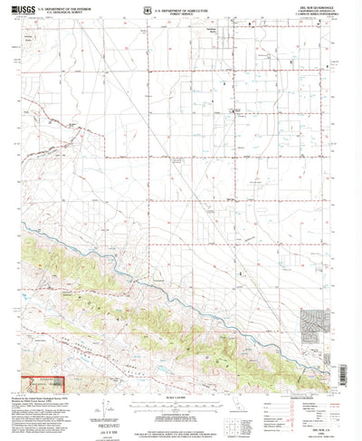 United States Geological Survey Del Sur, CA (1995, 24000-Scale) digital map
