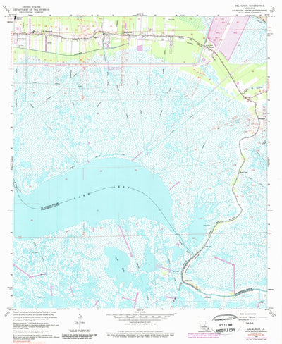 United States Geological Survey Delacroix, LA (1967, 24000-Scale) digital map