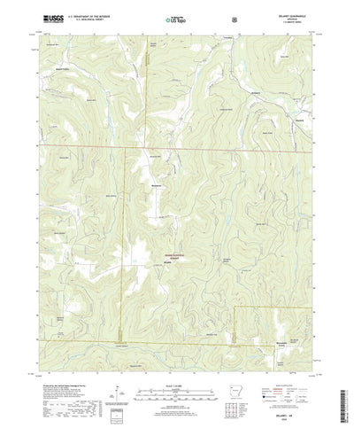 United States Geological Survey Delaney, AR (2020, 24000-Scale) digital map