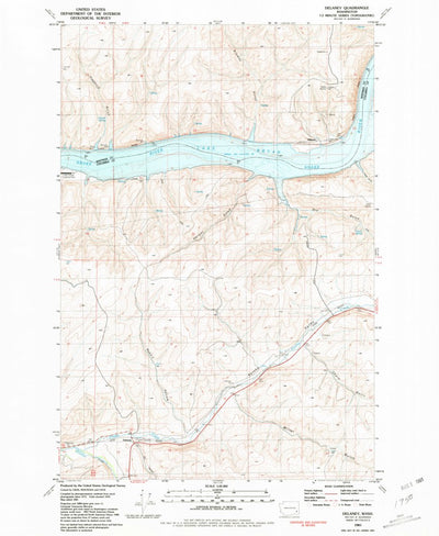 United States Geological Survey Delaney, WA (1981, 24000-Scale) digital map