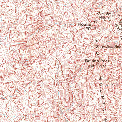 United States Geological Survey Delano Mountains, NV (1961, 62500-Scale) digital map