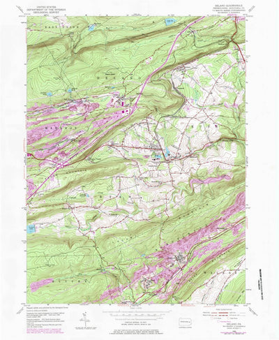 United States Geological Survey Delano, PA (1954, 24000-Scale) digital map