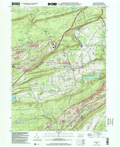 United States Geological Survey Delano, PA (1999, 24000-Scale) digital map