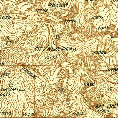 United States Geological Survey Delano Peak, UT (1937, 48000-Scale) digital map