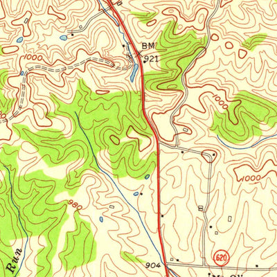 United States Geological Survey Delaplain, KY (1953, 24000-Scale) digital map