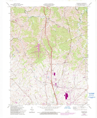 United States Geological Survey Delaplain, KY (1965, 24000-Scale) digital map