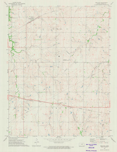 United States Geological Survey Delavan, KS (1972, 24000-Scale) digital map