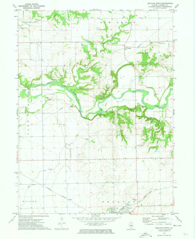 United States Geological Survey Delavan North, IL (1971, 24000-Scale) digital map