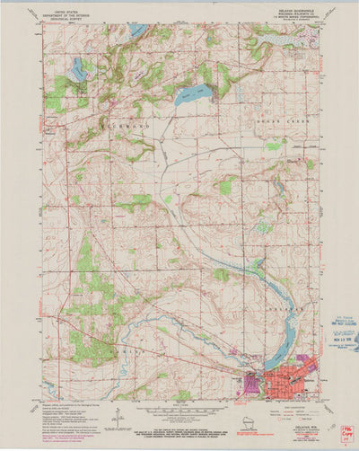 United States Geological Survey Delavan, WI (1960, 24000-Scale) digital map