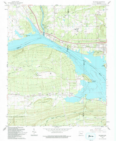 United States Geological Survey Delaware, AR (1993, 24000-Scale) digital map