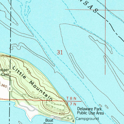 United States Geological Survey Delaware, AR (1993, 24000-Scale) digital map