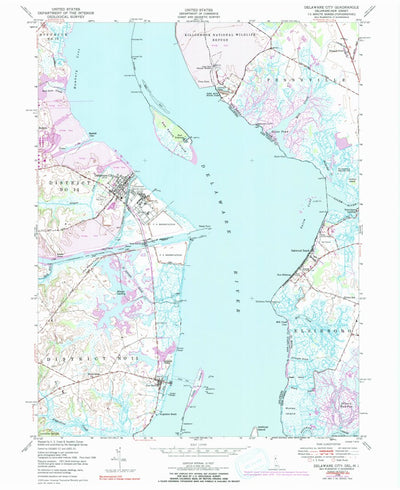 United States Geological Survey Delaware City, DE-NJ (1948, 24000-Scale) digital map