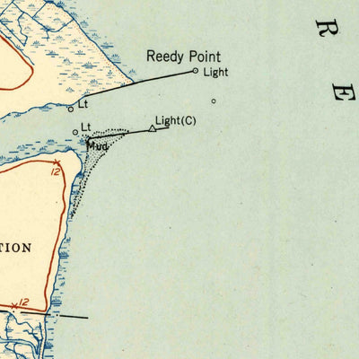 United States Geological Survey Delaware City, DE-NJ (1951, 24000-Scale) digital map