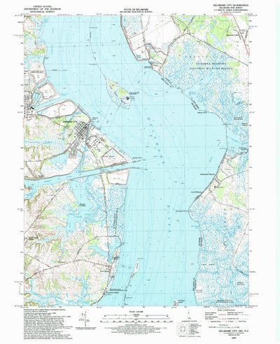 United States Geological Survey Delaware City, DE-NJ (1993, 24000-Scale) digital map