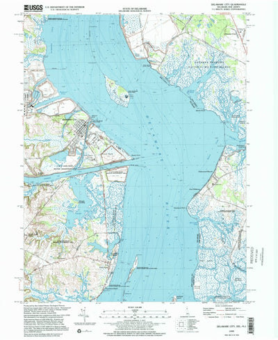 United States Geological Survey Delaware City, DE-NJ (1999, 24000-Scale) digital map