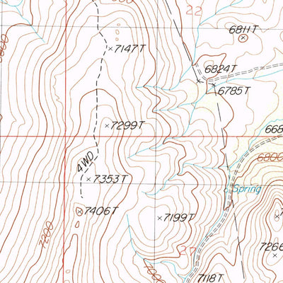 United States Geological Survey Delaware Creek, NV (1986, 24000-Scale) digital map