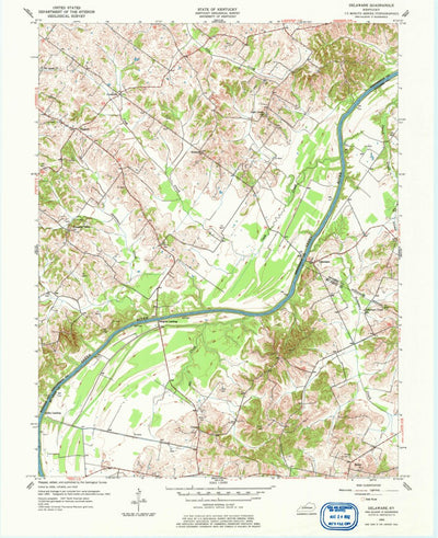 United States Geological Survey Delaware, KY (1953, 24000-Scale) digital map