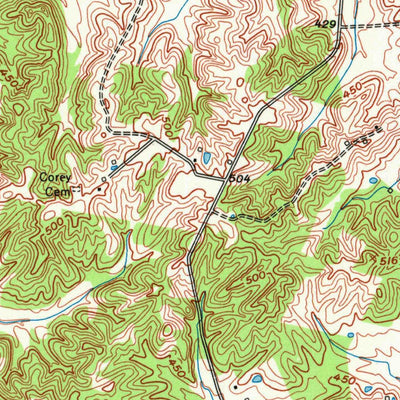United States Geological Survey Delaware, KY (1953, 24000-Scale) digital map