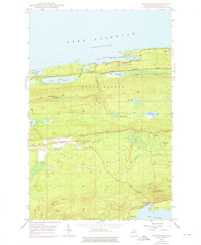 United States Geological Survey Delaware, MI (1948, 24000-Scale) digital map