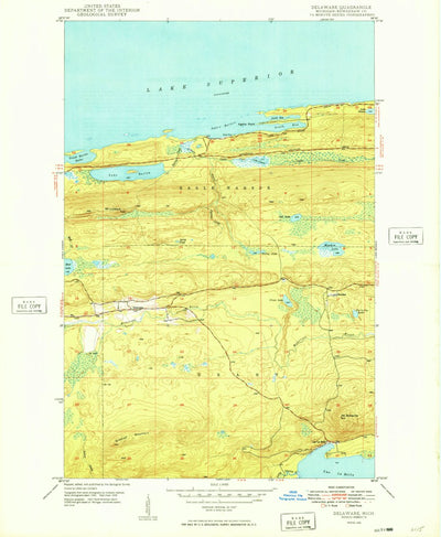 United States Geological Survey Delaware, MI (1949, 24000-Scale) digital map