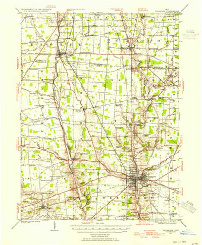 United States Geological Survey Delaware, OH (1924, 62500-Scale) digital map