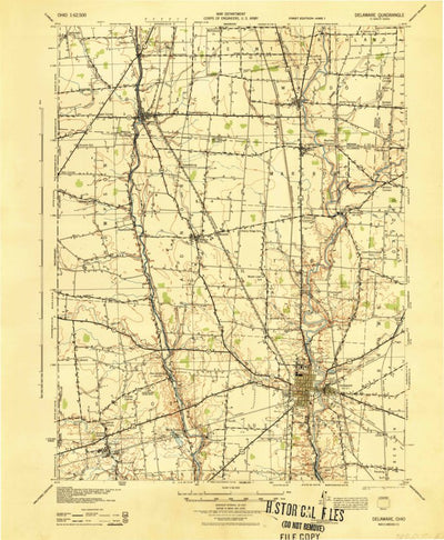 United States Geological Survey Delaware, OH (1944, 62500-Scale) digital map