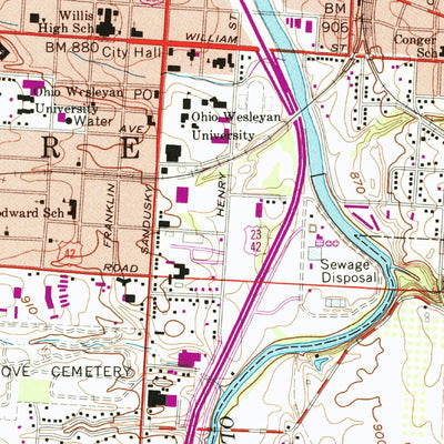 United States Geological Survey Delaware, OH (1960, 24000-Scale) digital map